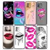 Чехол для Xiaomi Mi 11 Lite 5G NE 11i 11X 11T 12 Pro Poco F1 F3 X3 GT X4 NFC Pro Силиконовый чехол Sexy Lady Red Lips помада для девочек