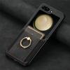 Retro PU Leather Wallet Cover for Samsung Z Flip 6 5 4 3 2 Flip6 Flip5 Flip4 Flip3 Flip2 5G Ring Card Slot Holder Phone Case