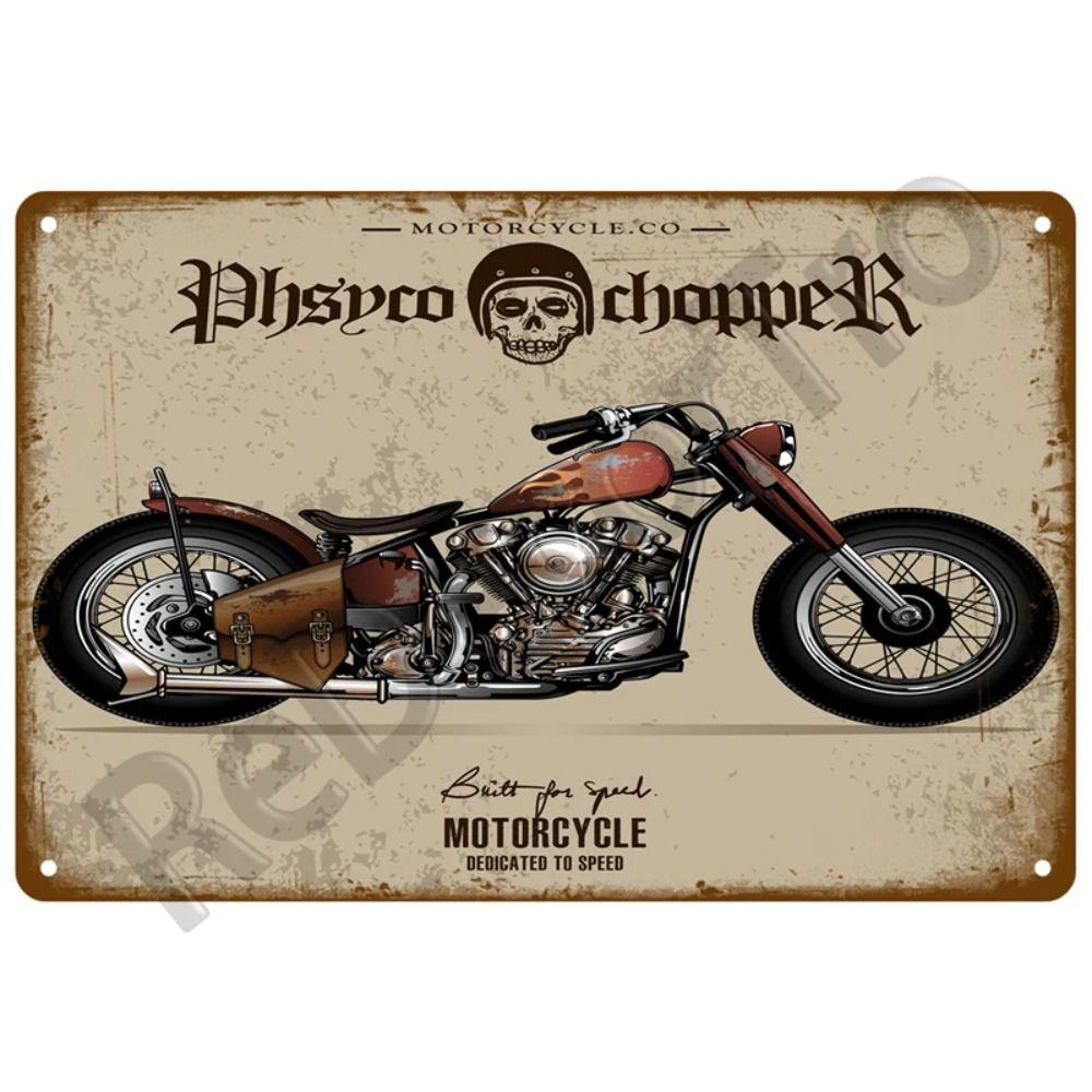 Металлическая табличка для мотоциклетного гаража, настенный декор, 20x30 см