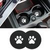 2Pcs/set Paw Silicone Car Coasters Universal Fit Anti-Slip Cup Holder Protection Durable Easy To Clean Car Interior Accessories
