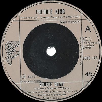 7-дюймовая пластинка ФРЕДДИ КИНГ - Boogie Bump 2090170 RSO 1975 Великобритания Соул/Фанк Б/У