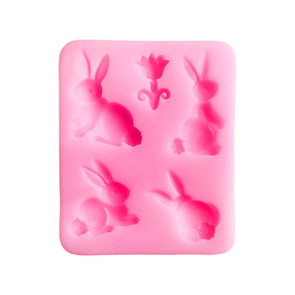 Rabbits Shape Silicone Moulds Animal Candle Molds Cake Molds Handmade Epoxy Resin Molds Plasters Molds for Candle Making