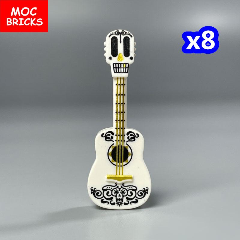 MOC Bricks Suona Horn Music Score Singer Saxophone Bass Figure Musical Instruments Educatinal Building Blocks Kids Girls Toys