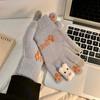 Thickened Warm Gloves Little Bear Full Finger Gloves Cute Plush Gloves  for Winter Women Girl