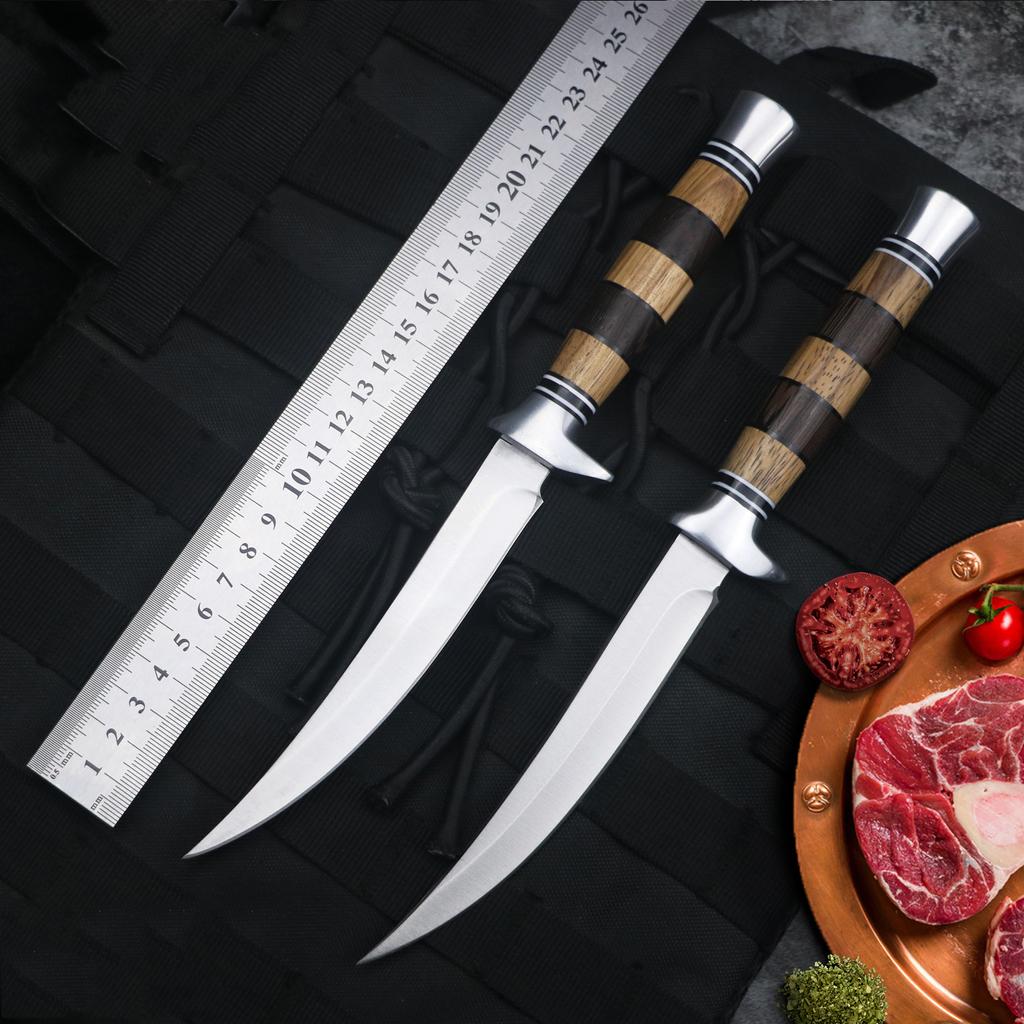 Нож для обвалки Универсальный нож шеф-повара для очистки овощей с чехлом Филетирование рыбы Японский нож для суши Нож для лосося Охота Рыбалка Тесак