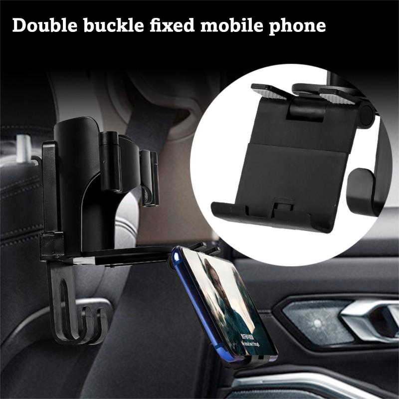 Подстаканник для автокресла Крючок многофункциональный на спинку автокресла Задний креативный держатель для стакана с водой Держатель для мобильного телефона в автомобиль Автоаксессуары