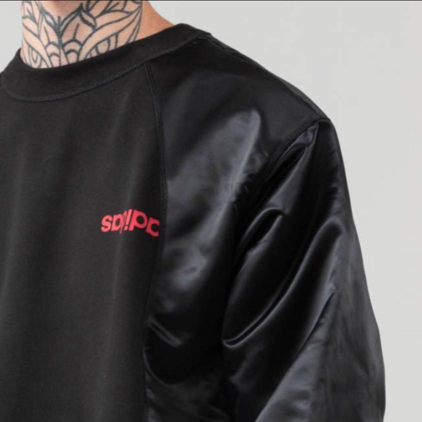 adidas Мужская толстовка Originals X Alexander Wang с однотонным принтом в виде букв и круглым вырезом, длинными рукавами, черная DT9501