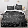Modern Duvet Cover Set School Genius Smart Student Math Geometry Science Number Formule Image Decorative Polyester Bedding Set