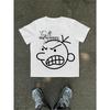 Hip Hop Street 10th Series Angry Cartoon Pattern Tshirt Summer New Style Unisex High Street Tshirt