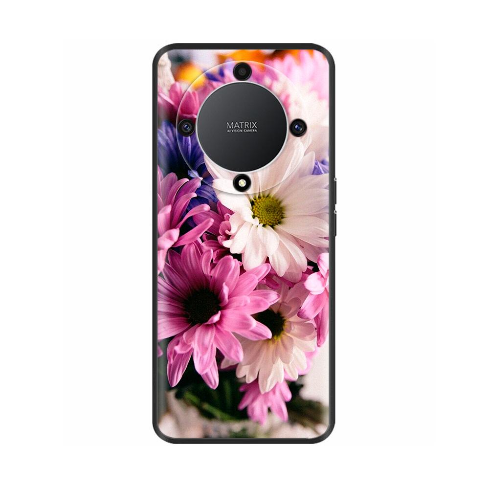 Чехол для Honor Magic 6 Lite Magic6 Lite Жидкий силикон Мягкий ТПУ Задний бампер Череп Мраморный принт Fundas Для Honor Magic 6 Lite 5G