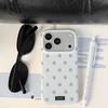 Двухслойный противоударный чехол с круглыми краями в горошек для iPhone 15/17/16 ProMax