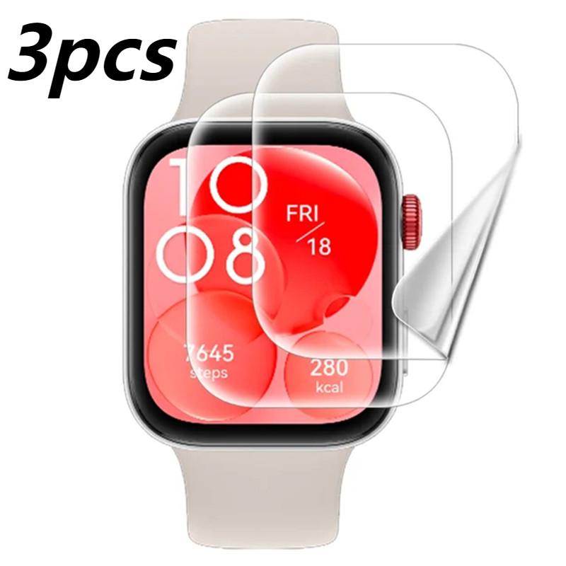 1-3Pcs Soft TPU Hydrogel Film For Huawei Watch Fit 3 Screen Protector For Huawei Watch Fit3 Full Coverage Protective Films Cover
