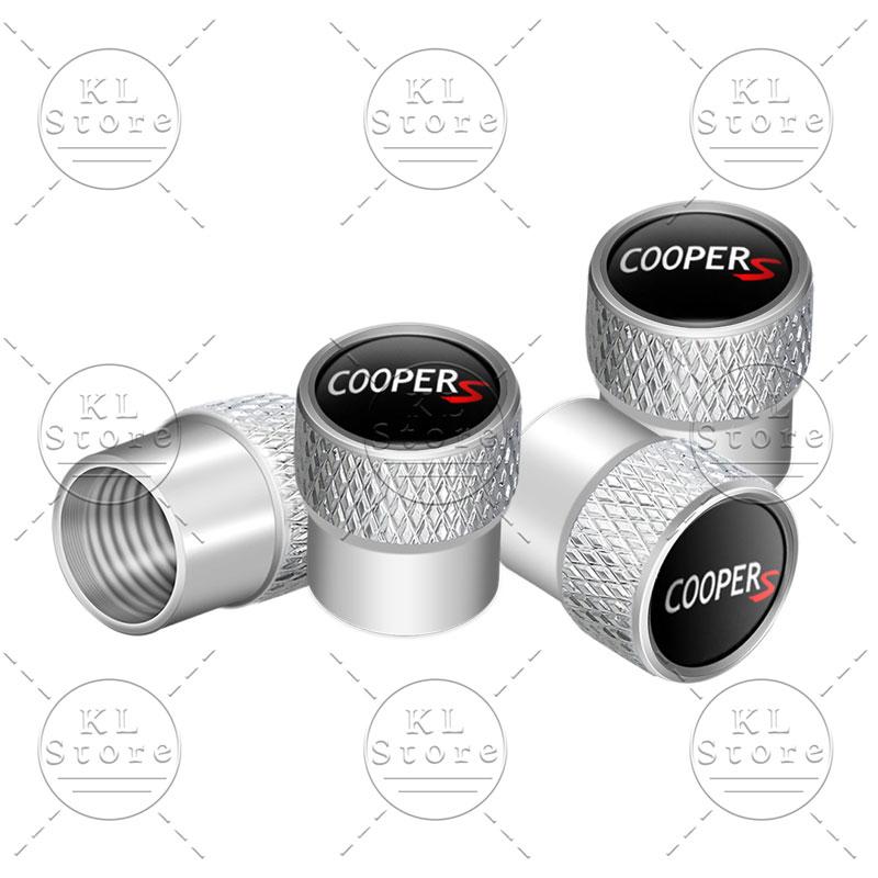 4pcs/set S Logo Car Wheel Tire Valve Air Stem Cap Dustproof Cover For Mini Cooper S Emblem R55 R56 F55 F56 F60 John Cooper Works