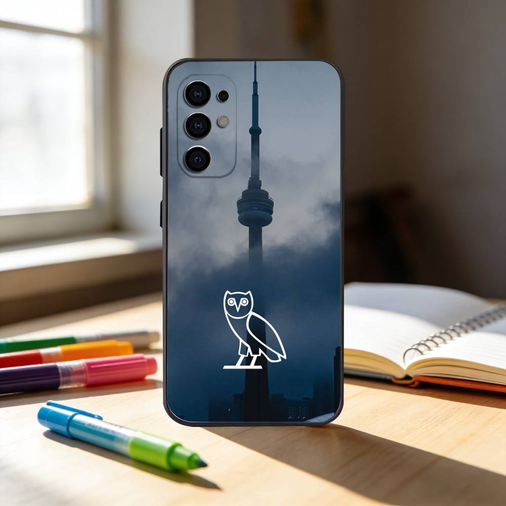 D-Drake OvO OWL Phone Case For Samsung S25,S24,S21,S22,S23,S30,Ultra,S20,Plus,Fe,Note,10,9,5G Black Cover