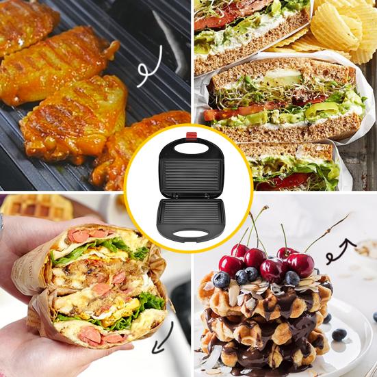 Вафельница с антипригарным покрытием, быстрый нагрев, вилка стандарта США, 110 В, вафельница на 2 ломтика, хлебопечка для сэндвичей для завтрака, машина для гриля, кухонные принадлежности