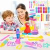 Набор аксессуаров для пластилина для детей, инструменты для пластилина с различными пластиковыми формами, скалки, резаки, глина для моделирования для детей