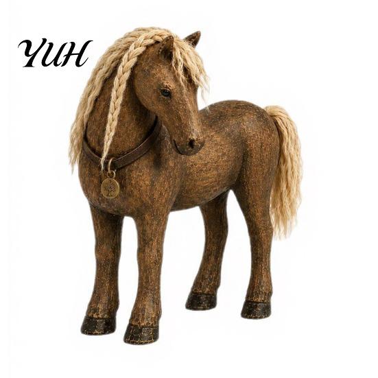 Unique Craft Gifts for Home 2Pcs/Set Mother And Child Horse Figurines, Resin Mare Foal Statue, Office Shelf Accents Rustic Sculptures Farmhouse