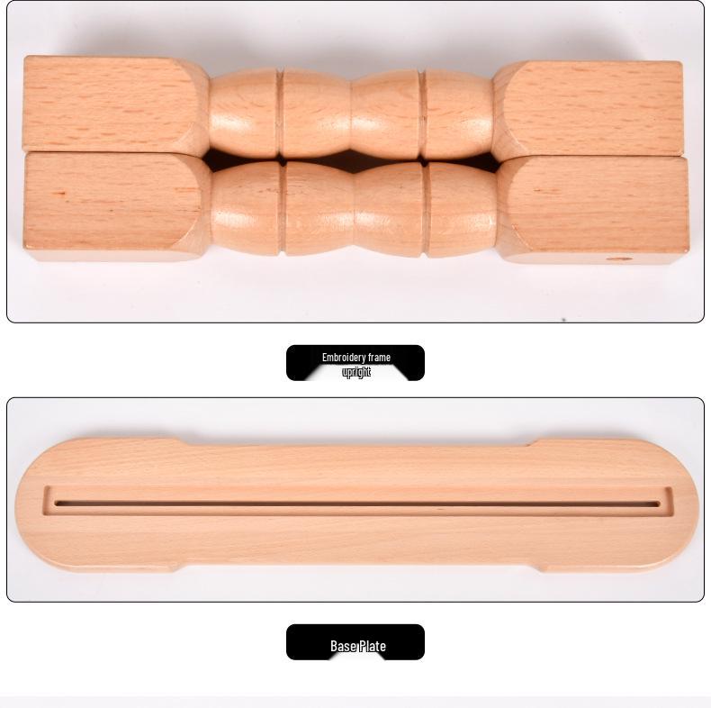Регулируемая деревянная рама для вышивания из бука: Многофункциональная пяльца для вышивки крестом с зажимом для фиксации натяжения