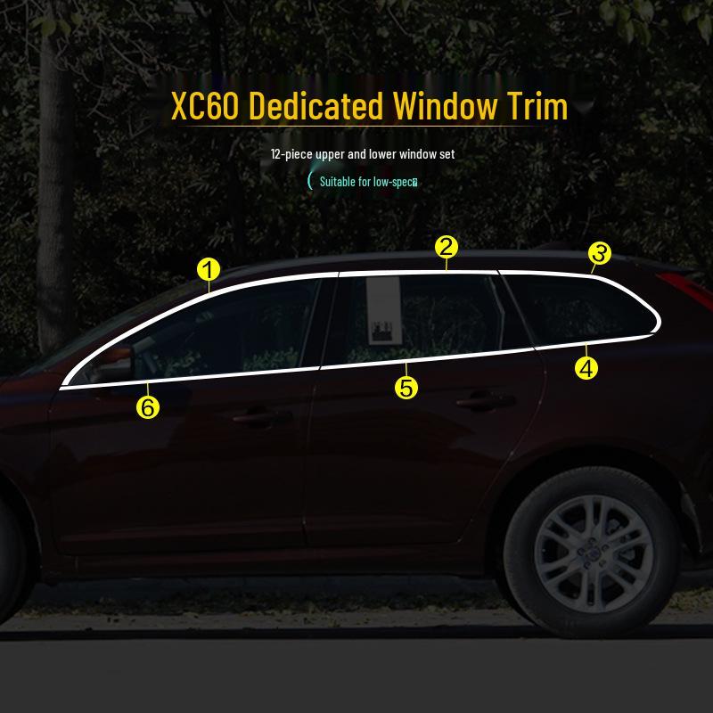 Volvo S60L/XC60/V40 Stainless Steel Window Trim & Decorative Strip