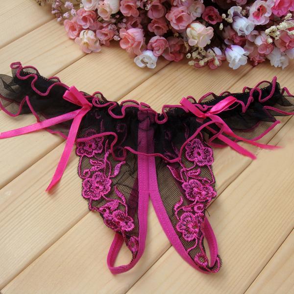 Эротические трусики нижнее белье соблазн вышивка прозрачные стринги кружевной бант низкая талия эротическое нижнее белье для секса дамы стринги