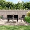 VidaXL 7 Pcs Garden Dining Set Cushions Wicker Steel 3187022