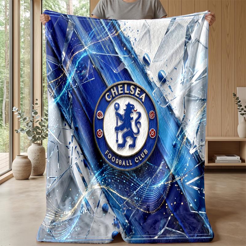Chelsea FC Theme blanket Soft Flannel Blanket Plush Throw Blanket Cozy Sofa Bed Blanket for Home Decor