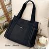 Large Capacity Canvas Commute Tote Bag Women Student Portable Shoulder Bag Travel Handbag