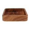 Деревянное блюдо для фруктов из грецкого ореха, элегантный сервировочный поднос с гладкой текстурой для закусок, фруктов, орехов, кухонная утварь, квадратный 15x15 см