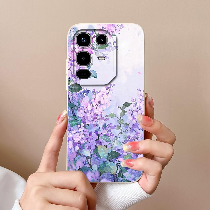 Для телефона Infinix Note 50 Pro Plus 40 50x Модный чехол с узорами «Звездное небо» и «Кот», Гладкий жидкий силикон, Высококачественный противоударный чехол для Infinix