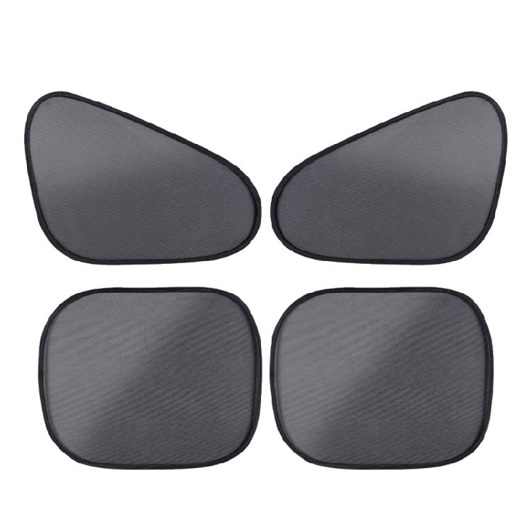 Car Side Window Privacy Protection Panel Set, 4 Piece Side Window Shade with Foldable Storage for Waiting, Travel