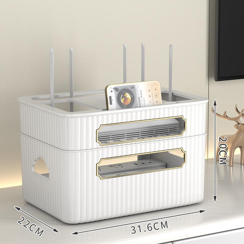 Беспроводной Wifi-маршрутизатор Коробка для хранения Стеллаж для хранения в гостиной 1/2-уровневый Чехол для модема-маршрутизатора Управление удлинителем и кабелями
