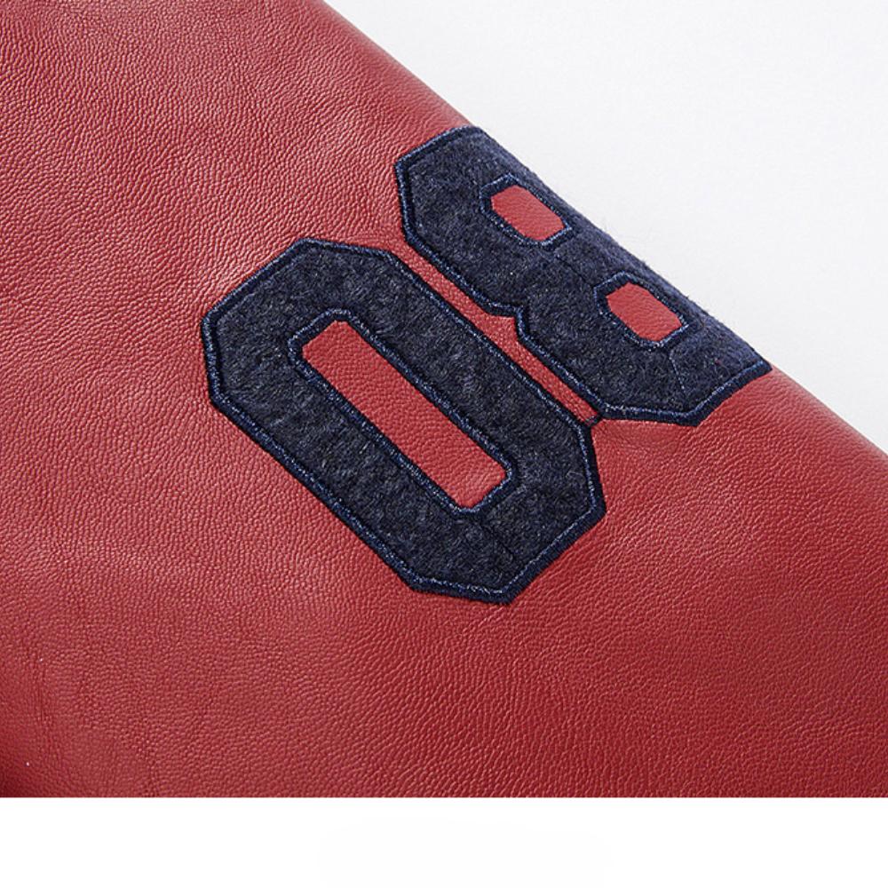 Men's High-quality Baseball Jacket, Patchwork Color Embroidered Printed PU Leather Jacket, Motorcycle Jacket, Autumn Jacket