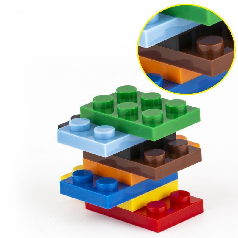 100 шт. Детали MOC 3021 Пластина 2x3 Совместимые Кирпичики DIY Сборка Строительные Блоки Частицы Детская Мозговая Игрушка Подарок