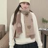 Soft Heart Knitted Scarf Acrylic Fibers Long Thickened Shawl Gift Double-sided Scarf  Winter
