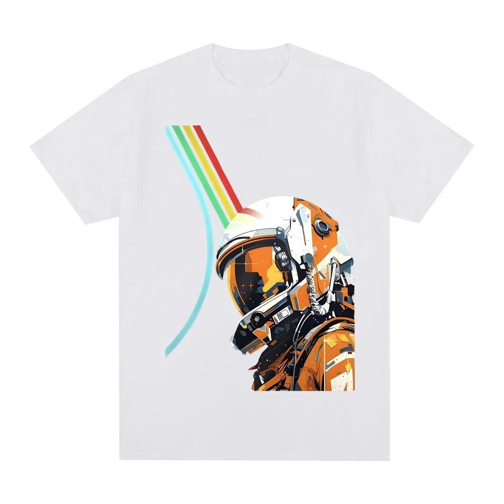 Vintage Astronaut Illustration TShirt 2026 New Style Game Graphic Print 100 Cotton Crew Neck Soft HighQuality Comfortable