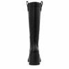 Bota Alta Negra Suela Track Tacón Medio Montevita Cuencana 105366