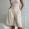 Летние новые шорты с высокой талией для женщин, повседневные свободные широкие однотонные шорты, женские короткие брюки, шорты Y2k Booty