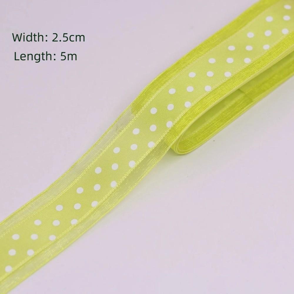 25mm 5meters Organza Ribbon Christmas Wedding Decor Hair Bow Chiffon Lace Ribbon Gift Bouquet Decoration DIY Sewing Fabric