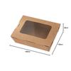 КОРОБКИ ДЛЯ ДЕЛИКАТЕСОВ HEADS, 16,5 x 4,6 x 13 см, Коричневые, 50 штук, Пищевые, Маслостойкие, Водостойкие контейнеры с окошками, Крафт, Идеально подходят для доставки