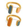 Ретро Гонконгское Геометрическое Эмалевое Кольцо - Color Blocking, Модное, Вдохновленное Французским Дизайном