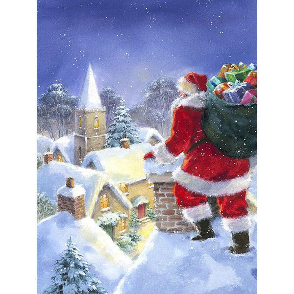 DIY алмазная живопись Санта-Клаус Алмазная вышивка Рождественский зимний пейзаж вышивка крестиком набор мозаики со стразами Рождественский подарок