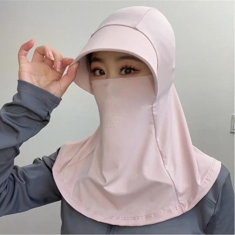 New Breathable Visor Cap Ice Silk with Shawl Mask Cap Pullover Cap Unisex