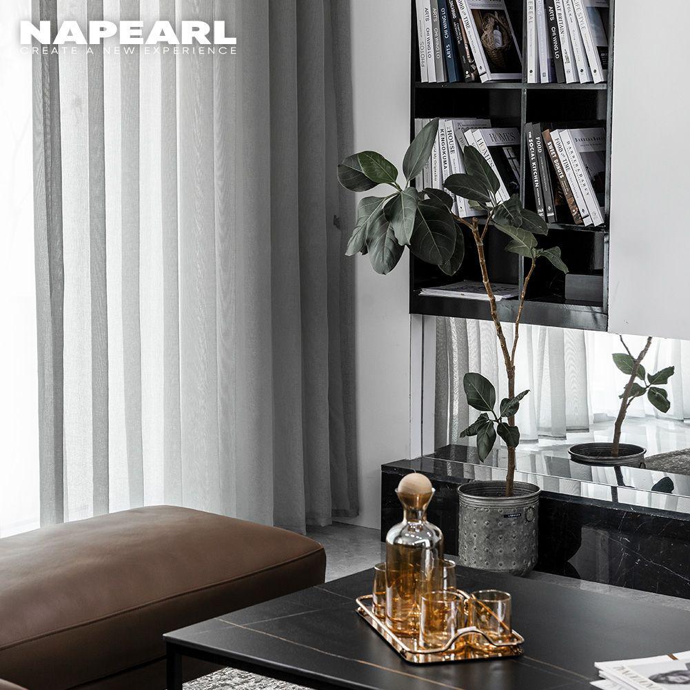 1 шт. NAPEARL Простой Элегантный Тюлевый Прозрачный Шторный Однотонный Экран для Окна для Гостиной Спальни Домашнего Декора