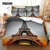 Eiffel Tower Bedding Duvet Cover Set 3d Digital Printing Bed Linen Fashion Design Comforter Cover Bedding Sets  Bed Set