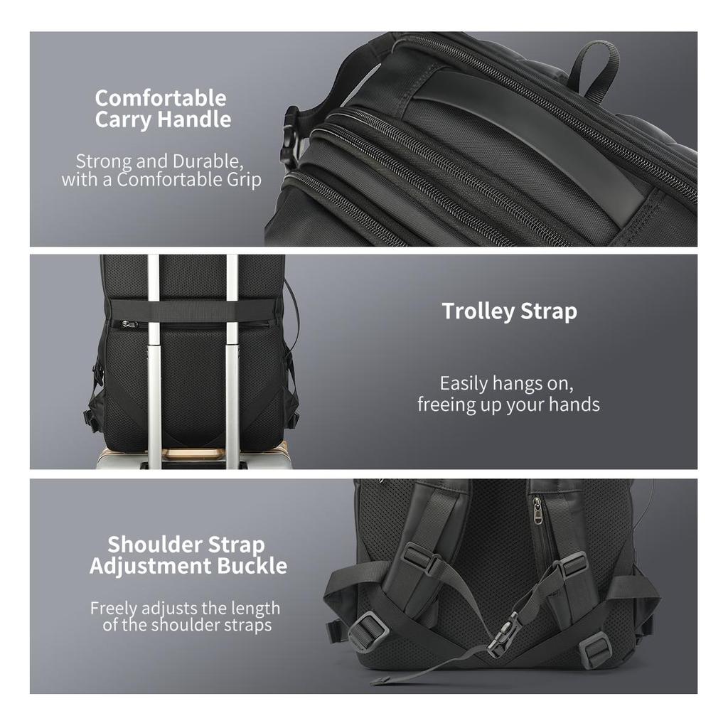 Tigernu Fashion Expandable 27L-37L Hiking Travel Laptop Backpack For 17inch Storage Packs Luggage With USB Port Backpack Mochila