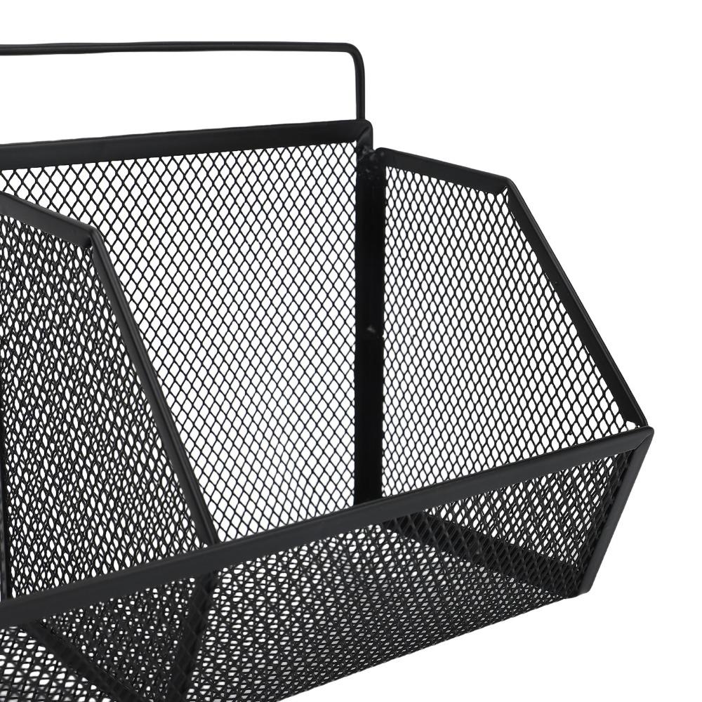 3pcs 3 Grids Hanging Storage Basket Wall Mount Wall Mount Storage Organizer For Kitchen