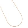 Surgical Stainless Steel 45cm Chain Only Slide Pin Chain Necklace Simple Necklace for Women [Piena] (Pink Gold)