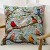 Spring Inspired Embroidered Pillowcase Modern Style Zipper Polyester Fabric Decorative Cushion Cover Printed Design