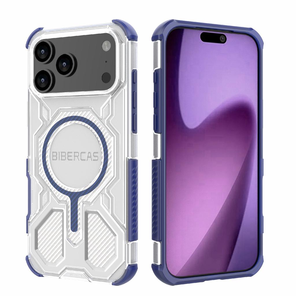 BIBERCAS J-16 Transparent Series For iPhone 17 Pro Max Case Compatible with MagSafe TPU+PC Phone Cover