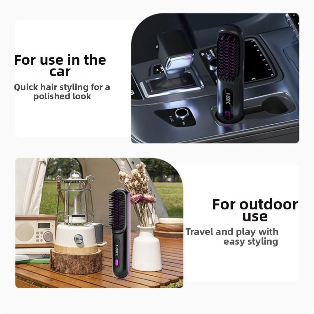 Электрическая расческа-выпрямитель для волос двойного действия Инструмент для укладки с отрицательными ионами Личная гигиена